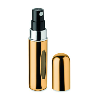 Zlatá plniteľná fľaštička na parfum 5ml so sprejom