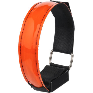 Nabíjací reflexný športový opasok s LED svetlom, oranžový