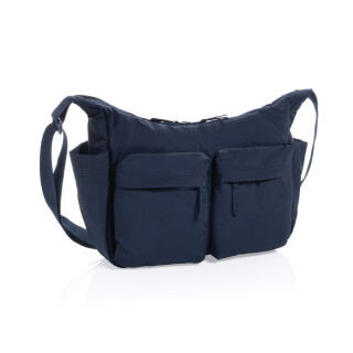 Polstrovaná crossbody taška Kento Urban Rcs z recyklovaného nylonu, námornícka modrá