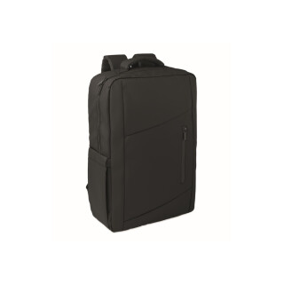 Rpet batoh na 15" notebook s PU záterom, čierny