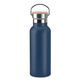 Dvoustěnná vakuová termoska z nerezové oceli, objem 500 ml, námořní modrá