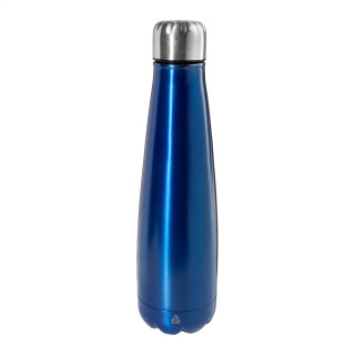 Modrá fľaša z recyklovanej nehrdzavejúcej ocele Rss, 600 ml