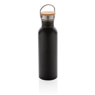 Moderní nerezová láhev na vodu, objem 700ml, černá
