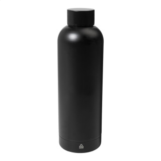 Termoska v čiernej farbe, 500 ml z recyklovanej ocele