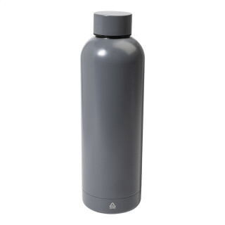Šedá termoska z recyklovanej nehrdzavejúcej ocele, 500 ml