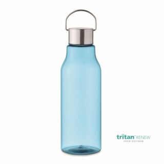 Láhev na pití, 800ml, nerezové víčko, Tritan Renew, transparentní modrá