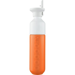Fľaša Dopper, 450 ml s viečkom a slamkou, svetlo oranžová
