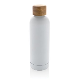 Termoska z recyklované oceli, objem 500 ml, bílá