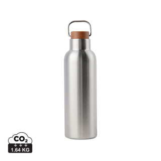 Termo láhev na pití z recyklované oceli, 800ml, stříbrná