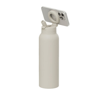 Fľaša na vodu Ringo Pro MagSafe® s magnetickým krúžkom 710 ml, béžová
