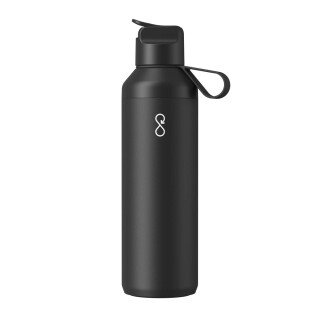 Ocean Bottle Peak GO 710 ml – čierna recyklovaná nerezová fľaša na vodu