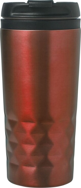 BRILON Termohrnek nerezový cestovní s plastovým víčkem, 300 ml, červená