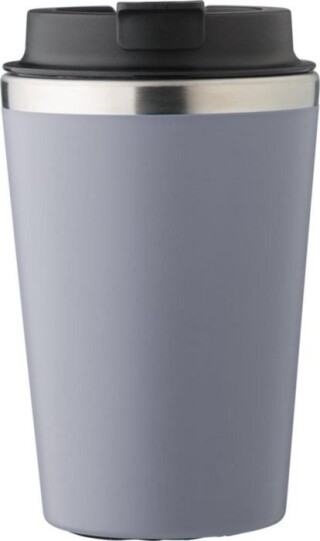 MARON Cestovní hrnek z nerezové oceli a PP, 350 ml, šedá