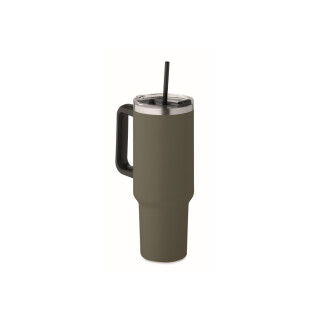 Dvojstenný termohrnček s objemom 1200 ml, tmavozelený