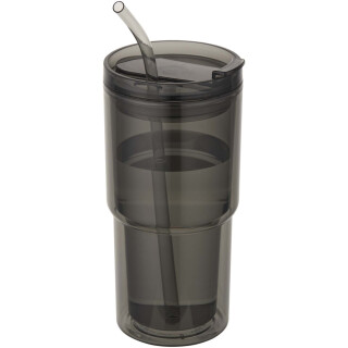 Plastový hrnček Archer 480 ml s dvojitou stenou - čierny