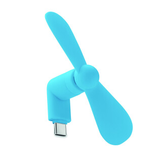 Prenosný USB-C ventilátor, tyrkysový