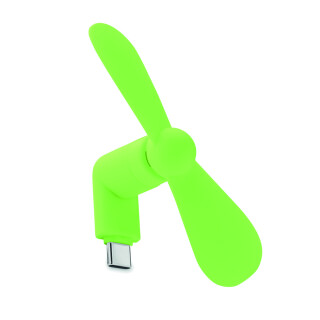 Prenosný ventilátor USB-C svetlozelený