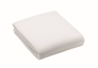 Deka RPET fleece, 120x150cm, bílá