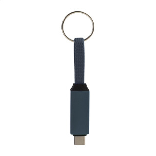 Prívesok na kľúče 60W USB-C kábel, tmavomodrý