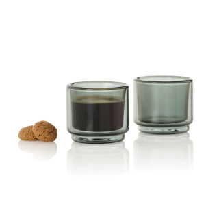 Sada espresso hrnčekov AdHoc Impact 45 ml, 2 ks, transparentná