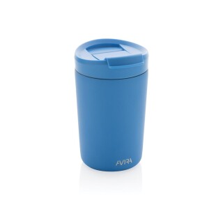 Svetlomodrý nerezový hrnček s viečkom, 300 ml
