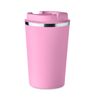 Dvojstenný pohár 350 ml, svetloružový