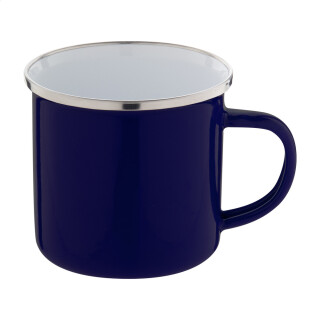 Smaltovaný hrnček, tmavomodrý, 300 ml