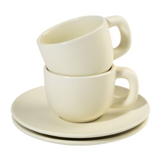 MALBUN Sada šálků na espresso o objemu 85 ml, béžová