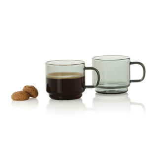 Sada espresso pohárov AdHoc Impact 70 ml, 2 ks, transparentná
