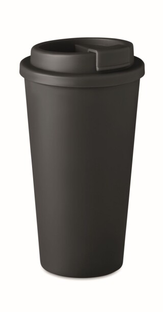 Pohárek s dvojitou stěnou a víčkem, objem 457ml, černá