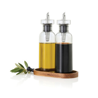 Sada na olej a ocot AdHoc Menage AromaPour 300 ml, transparentná