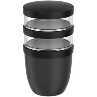 Mepal Ellipse 3-dielny obedový hrniec 500 ml + 2x200 ml, čierna