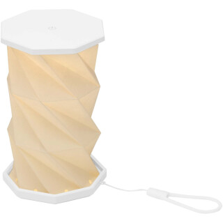 Skladacia stolná lampa Celestia z recyklovaného plastu, biela