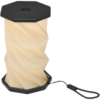 Skladacia stolová lampa Celestia z recyklovaného plastu, čierna