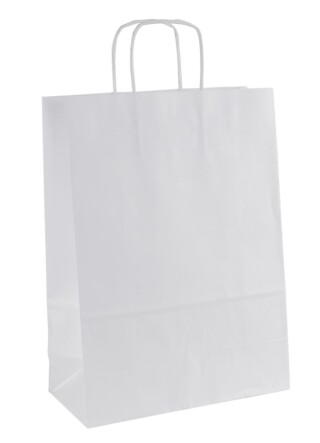 ERNA 24 Papírová taška 24 × 11 × 33 cm, kroucená držadla, bílá