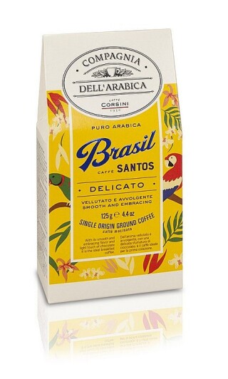 ARABAR Mletá káva Corsini Single Brasilie Santos, 125 g