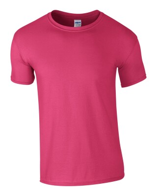 Triko GILDAN SOFTSTYLE ADULT T-SHIRT 153g, fuksiová, M