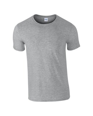 Triko GILDAN SOFTSTYLE ADULT T-SHIRT 153g, světle šedý melír, M