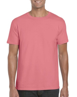 Triko GILDAN SOFTSTYLE ADULT T-SHIRT 153g, korálově červená, 2XL