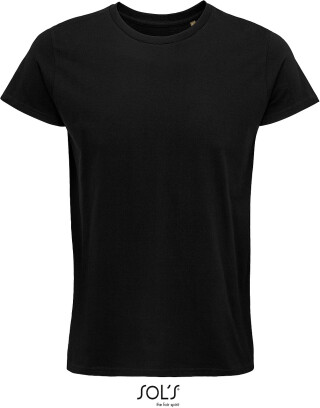 Pánské tričko SOLS CRUSADER MEN - ROUND-NECK FITTED JERSEY T-SHIRT, černá, XS