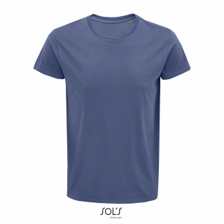 Pánské tričko SOLS CRUSADER MEN - ROUND-NECK FITTED JERSEY T-SHIRT, riflová, XS