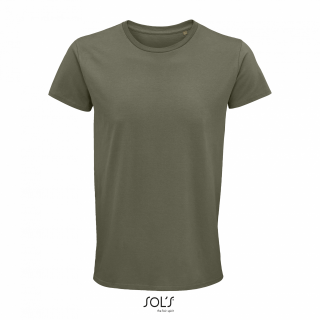 Pánské tričko SOLS CRUSADER MEN - ROUND-NECK FITTED JERSEY T-SHIRT, vojenská zelená světlá, 3XL