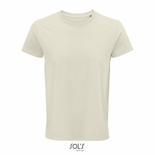 Pánské tričko SOLS CRUSADER MEN - ROUND-NECK FITTED JERSEY T-SHIRT, krémová, 3XL