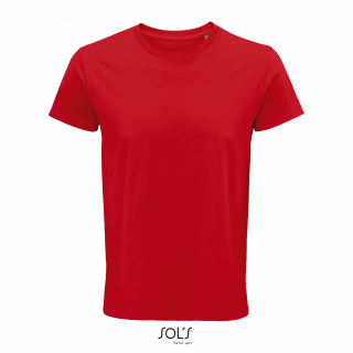 Pánské tričko SOLS CRUSADER MEN - ROUND-NECK FITTED JERSEY T-SHIRT, červená, 3XL