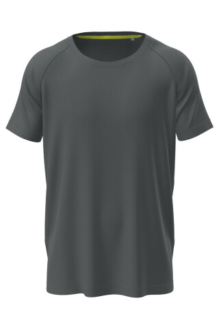 Pánske funkčné tričko Stedman Mesh Raglan, tmavo sivé, veľkosť M