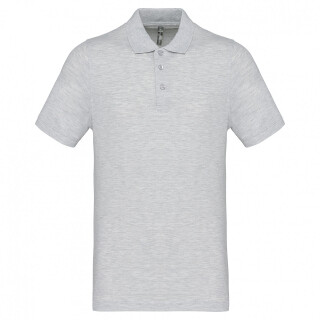 Pánské polotriko KARIBAN SHORT-SLEEVED PIQUÉ POLO SHIRT, světle šedá, L