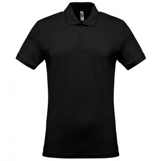 Pánské polotriko KARIBAN SHORT-SLEEVED PIQUÉ POLO SHIRT, černá, 2XL