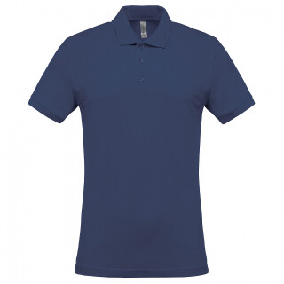 Pánské polotriko KARIBAN SHORT-SLEEVED PIQUÉ POLO SHIRT, tmavě modrá, S
