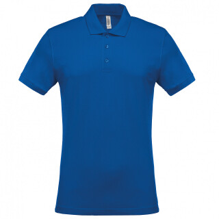 Pánské polotriko KARIBAN SHORT-SLEEVED PIQUÉ POLO SHIRT, královská modrá, L