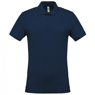 Pánské polotriko KARIBAN SHORT-SLEEVED PIQUÉ POLO SHIRT, námořní modrá, 3XL
